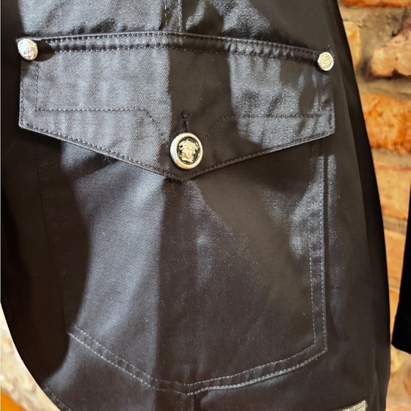 Versace Jeans Couture Collection Black fitted trench style coat - Picture 9 of 13